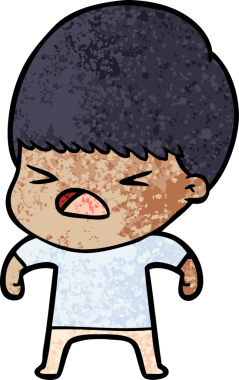 Çizgi film bir insan tarafından çizilmiş stresli adam