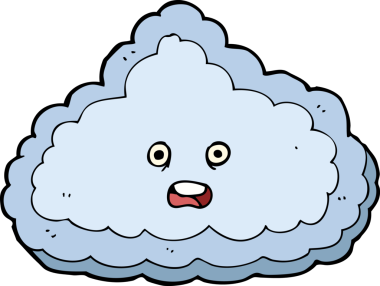 bir insan tarafından çizilmiş karikatür bulutu