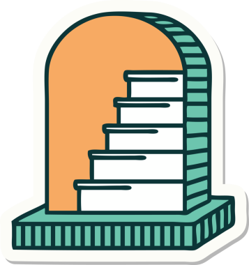 Bir insan tarafından çizilmiş bir mezar taşının geleneksel stiliyle dövme çıkartması.