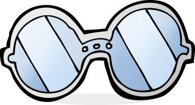 bir insan tarafından çizilmiş karikatür gözlüğü