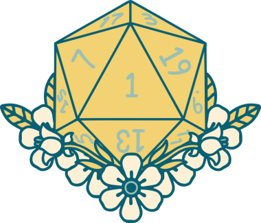 Retro Dövme Tarzı Doğal Zarlar Bir insan tarafından çizilmiş çiçek elementleri ile yuvarlanır