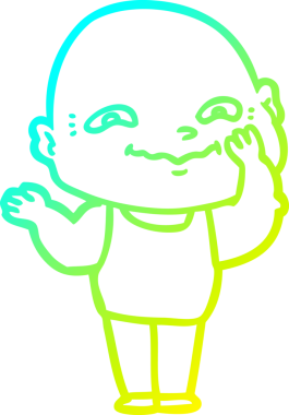 Bir insan tarafından çizilmiş ürpertici bir çizgi film çizimi.