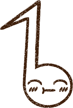 Bir insan tarafından çizilmiş müzikal defter kömürü çizimi