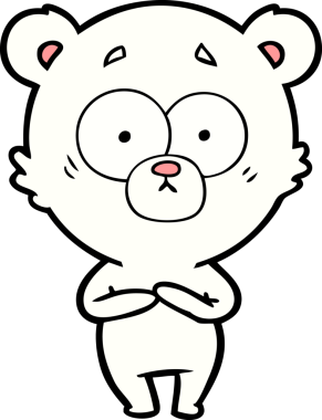 Bir insan tarafından çizilmiş kutup ayısı karikatürü