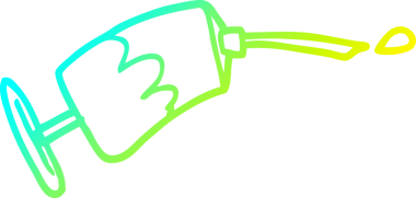 Bir insan tarafından çizilen kan şırıngasının soğuk gradyan çizgisi