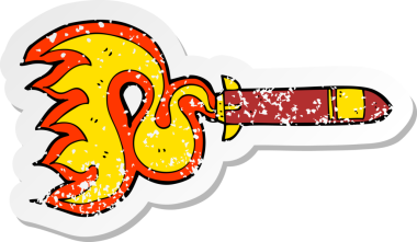 Bir insan tarafından çizilmiş karikatür füzesinin gerilimli etiketi.