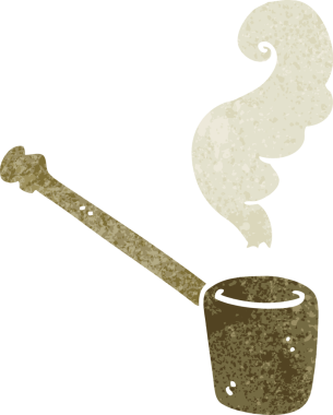 Bir insan tarafından çizilmiş sigara piposu.