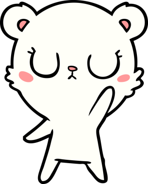 Bir insan tarafından çizilmiş kutup ayısı karikatürü