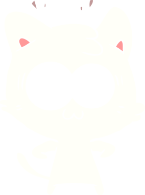 Bir insan tarafından çizilmiş düz renkli çizgi film.