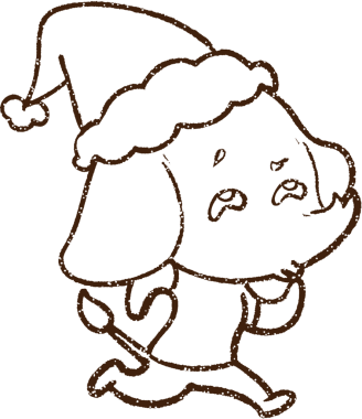 Bir insan tarafından çizilmiş Noel Fili Kömürü