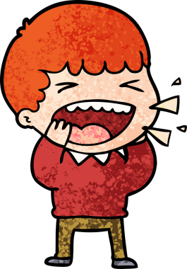 Bir insan tarafından çizilmiş gülen adam.