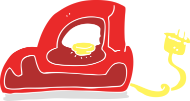 Bir insan tarafından çizilmiş demirin düz renk çizimi