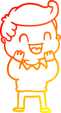 Bir insan tarafından çizilmiş mutlu bir adamın çizgi çizimi.