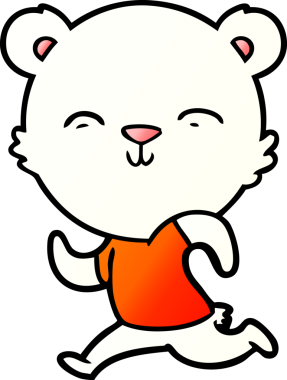 Bir insan tarafından çizilmiş kutup ayısı karikatürü