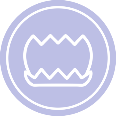 Bir insan tarafından çizilmiş nilüfer çiçeği dairesel simgesi