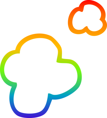 gökkuşağı gradyan çizgi çizimi bir insan tarafından çizilen dumandır