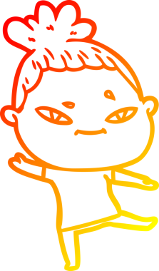 Bir insan tarafından çizilmiş bir karikatür kadın çizimi