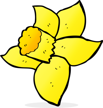 bir insan tarafından çizilmiş nergis.