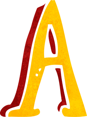 Bir insan tarafından çizilmiş A harfi.