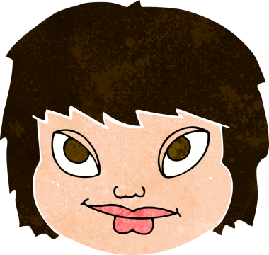 Bir insan tarafından çizilmiş bir kadın yüzü.