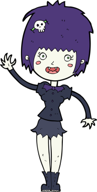 Bir insan tarafından çizilmiş vampir kız çizimi.