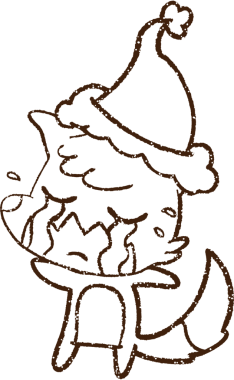 Bir insan tarafından çizilen Noel Kurdu Kömürü