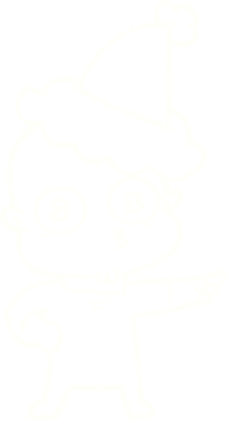 Bir insan tarafından çizilen Noel Uzaylı Tebeşiri