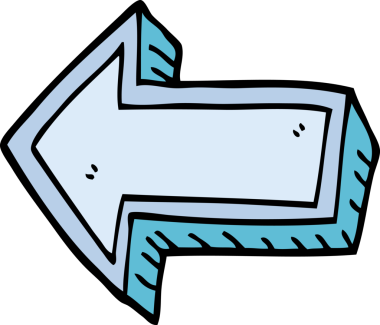 Bir insan tarafından çizilmiş karalama oku.