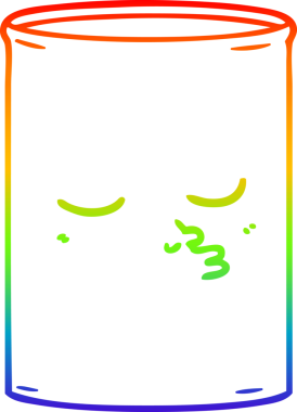 gökkuşağı gradyan çizgi çizimi bir insan tarafından çizilmiş bir yağ fıçısı