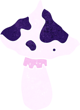 Bir insan tarafından çizilmiş mantar taburesi.