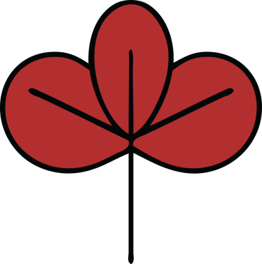 Bir insan tarafından çizilmiş güzel bir sonbahar yaprağı karikatürü.