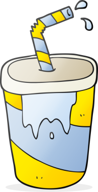 Bir insan tarafından çizilmiş karikatür gazozu.