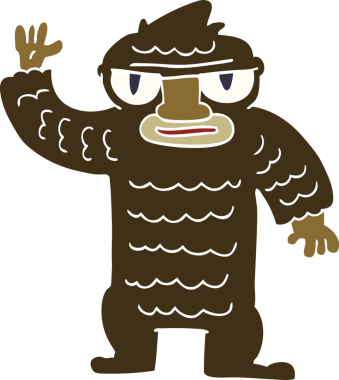 bir insan tarafından çizilmiş büyük yeti karalaması