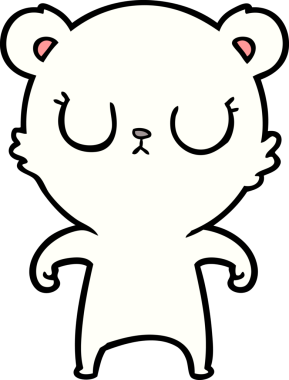 Bir insan tarafından çizilmiş kutup ayısı karikatürü