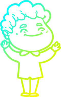 Bir insan tarafından çizilmiş karikatür cana yakın bir adamın çizimi.