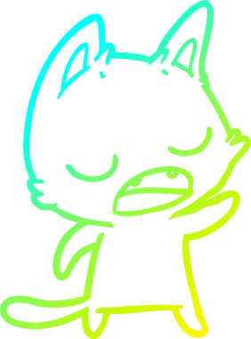 Bir insan tarafından çizilmiş soğuk gradyan çizgi film.