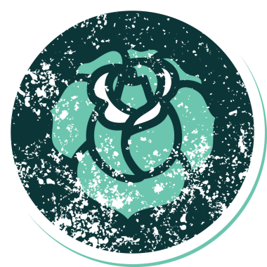 Bir insan tarafından çizilmiş bir çiçeğin sembolik dövmesi.