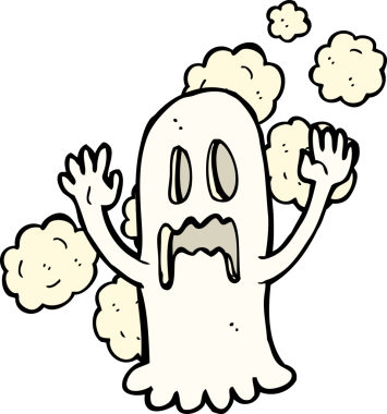 Bir insan tarafından çizilmiş garip bir hayalet.