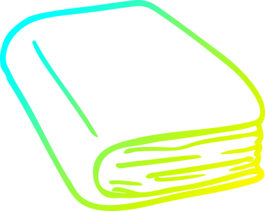 Bir insan tarafından çizilmiş bir çizgi film günlüğünün soğuk gradyan çizimi