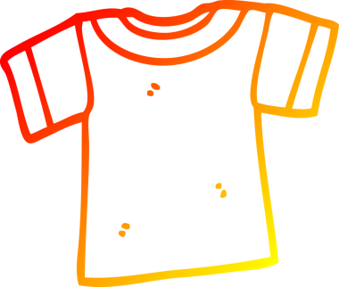 Bir insanın çizdiği karikatür tişörtünün sıcak çizgi çizimi