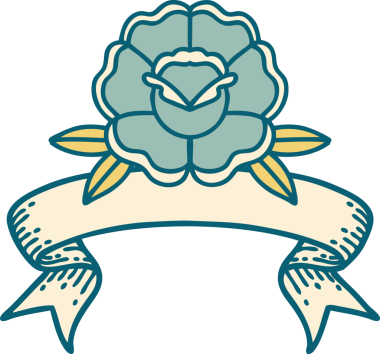 Bir insan tarafından çizilmiş geleneksel bir çiçek dövmesi.