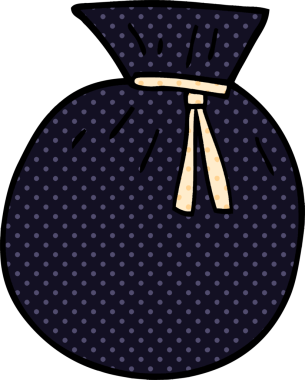 Bir insan tarafından çizilmiş karalama çuvalı.