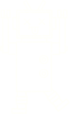 Bir insan tarafından çizilen Çılgın Robot Tebeşiri