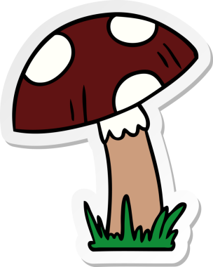 Bir insan tarafından çizilmiş bir kurbağa taburesinin el çizimi karikatürü.