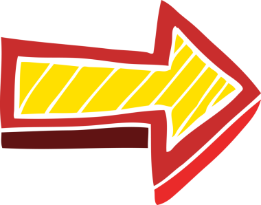 bir insan tarafından çizilmiş karalama yönetmenliği oku