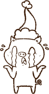 Ağlayan Domuz Kömürü Bir insan tarafından çizilmiş