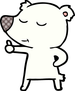 Bir insan tarafından çizilmiş kutup ayısı karikatürü