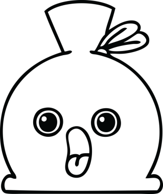 Bir insan tarafından çizilmiş çuval karikatürü.