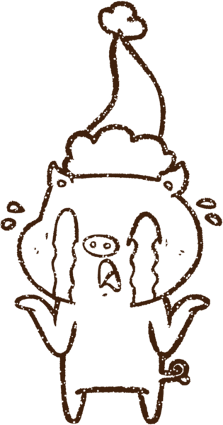 Ağlayan Domuz Kömürü Bir insan tarafından çizilmiş