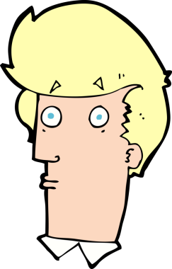 bir insan tarafından çizilen karikatür şaşırmış ifadesi